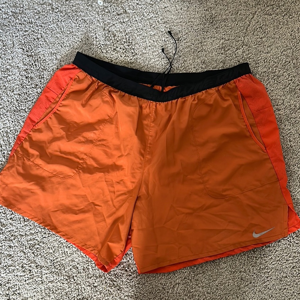 Nike Men's Orange Athletic Shorts